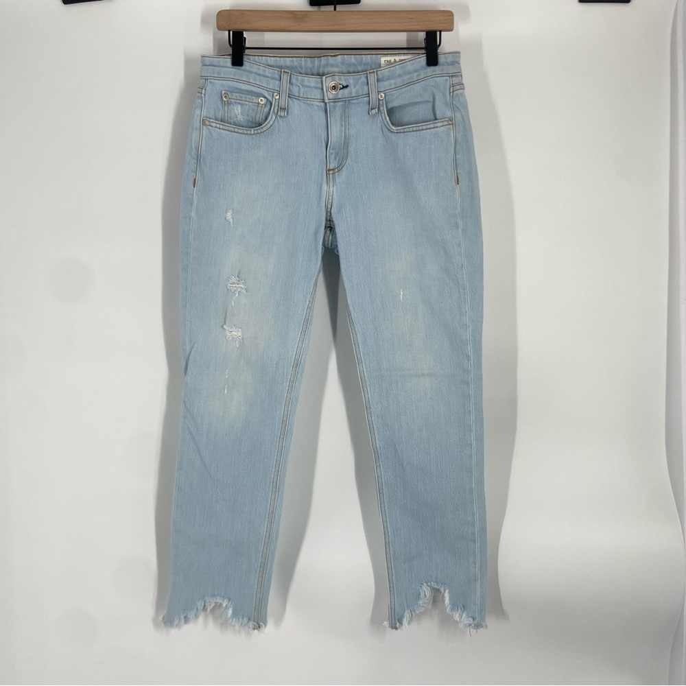 rag & bone Blue Low Rise Slim Boyfriend Pants Jeans Size 26 Gently Used